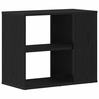 Dressoir Zwart Eik 60x30x50 cm Bewerkt Hout 2