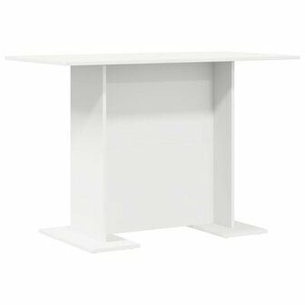 Eettafel 110x60x75 cm bewerkt hout wit 2