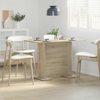 Eettafel 10x60x75 cm bewerkt hout sonoma eikenkleurig 1