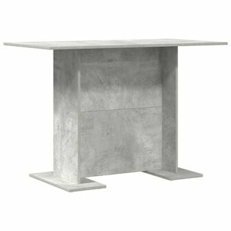 Eettafel 110x60x75 cm bewerkt hout betongrijs 2