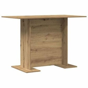 Eettafel 110x60x75 cm bewerkt hout artisanaal eiken 2