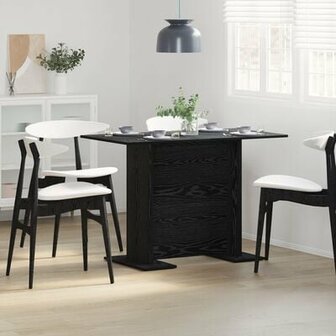 Eettafel 110x60x75 cm bewerkt hout zwart eikenkleurig 1