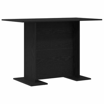 Eettafel 110x60x75 cm bewerkt hout zwart eikenkleurig 2