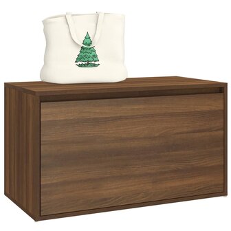 Halbankje 80x40x45 cm bewerkt hout bruin eikenkleur 5