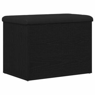 Opslagbank Zwart Eiken 60x40x45 cm Houtmateriaal 2