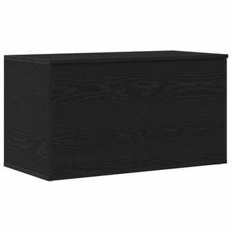 Opbergkist Zwart Eiken 84x42x46 cm Bewerkt Hout 2