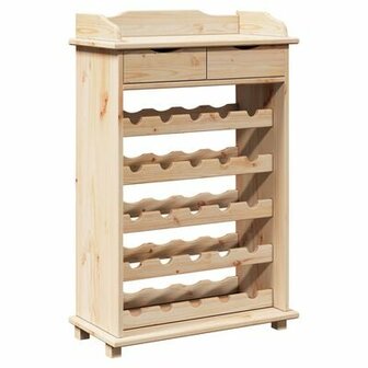Wijnrek 90x60x30 cm massief grenenhout 2