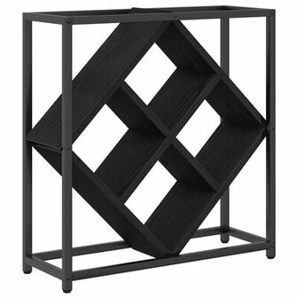 Wijnrek Zwart Eiken 51x18x52,5 cm Gelaagd Hout 2