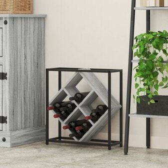 Wijnrek Grijs Sonoma 51x18x52,5 cm Engineered Hout 1