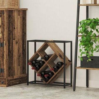 Wijnrek Oud Hout 51x18x52,5 cm Engineered Wood 1