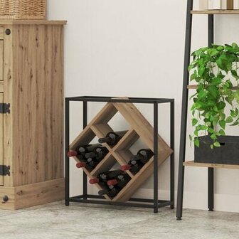 Wijnrek Artisan Eiken 51x18x52,5 cm Gefabriceerd Hout 1