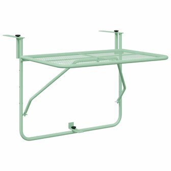 Vouwbare Hangende Balkontafel - Mintgroen, 60x40 cm, Staal 2