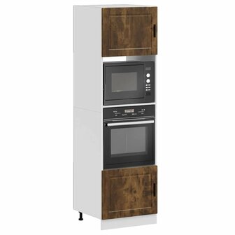Ovenkasten 2 st Porto bewerkt hout gerookt eikenkleurig 1