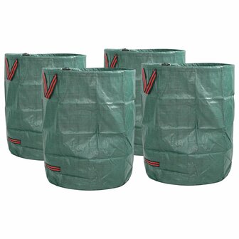 Tuinafvalzakken met handgrepen 4 stuks Vouwbaar Rond Groen 300 L 2