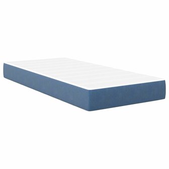 Pocketveringmatras Blauw Medium 90x200x20 cm Stof 2