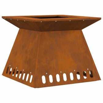 Vuurkorf 48x48x40 cm cortenstaal 2