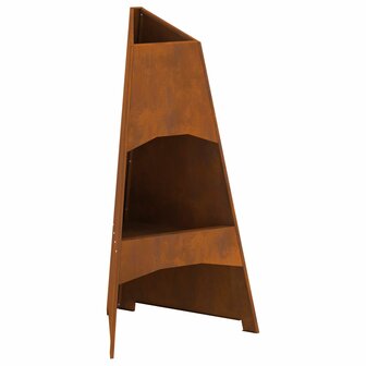 Vuurkorf piramide 50x45x95 cm cortenstaal 2