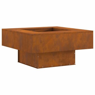Vuurkorf Vierkant 80x80x40 cm Verweerd Staal 2