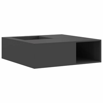 Vuurkorf met houtopslag 100x100x30 cm staal zwart 2