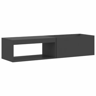 Vuurkorf met houtopslag 160x45x35 cm staal zwart 2