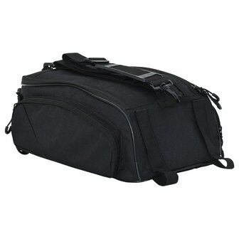 Fietstas voor Bagagedrager 12 L Zwart 38x21x16 cm 2