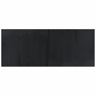 Vloerkleed rechthoekig 80x200 cm bamboe zwart 2