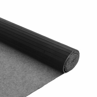 Vloerkleed rechthoekig 80x200 cm bamboe zwart 5
