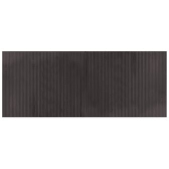 Vloerkleed rechthoekig 80x200 cm bamboe donkerbruin 2