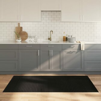Vloerkleed rechthoekig 100x200 cm bamboe zwart 1