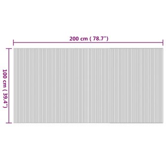 Vloerkleed rechthoekig 100x200 cm bamboe naturel 8