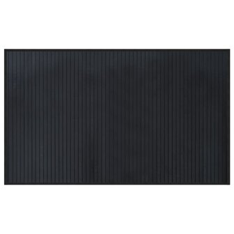 Vloerkleed rechthoekig 60x100 cm bamboe zwart 2