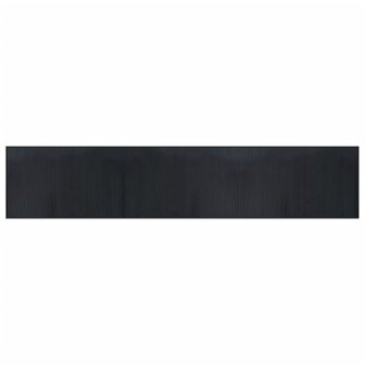Vloerkleed rechthoekig 60x300 cm bamboe zwart 2
