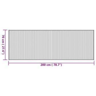 Vloerkleed rechthoekig 70x200 cm bamboe naturel 8