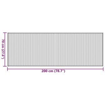 Vloerkleed rechthoekig 70x200 cm bamboe donkerbruin 8