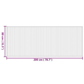 Vloerkleed rechthoekig 80x200 cm bamboe naturel 8