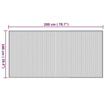 Vloerkleed rechthoekig 100x200 cm bamboe naturel 8