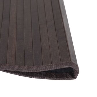 Vloerkleed rond 60 cm bamboe donkerbruin 4