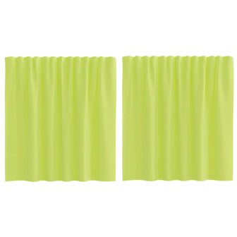 Gordijnen voile met roedezakken 2 st appelgroen 2