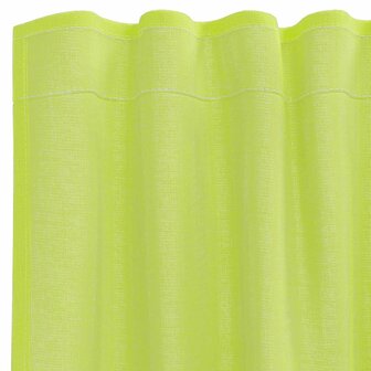 Gordijnen voile met roedezakken 2 st appelgroen 5