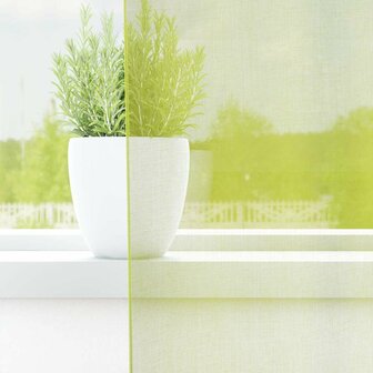 Gordijnen voile met roedezakken 2 st appelgroen 3