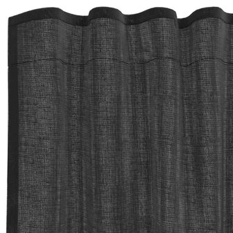 Gordijnen voile met roedezakken 2 st zwart 5