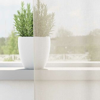 Gordijnen voile met roedezakken 2 st cr&egrave;mekleurig 3