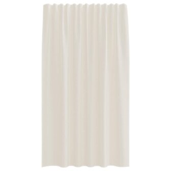 Gordijnen voile met roedezakken 2 st cr&egrave;mekleurig 4