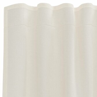 Gordijnen voile met roedezakken 2 st cr&egrave;mekleurig 5