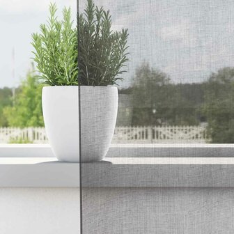 Gordijnen voile met roedezakken 2 st donkergrijs 3