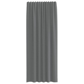 Gordijnen voile met roedezakken 2 st donkergrijs 4