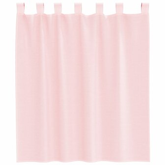 Gordijnen voile met roedezakken 2 st lichtroze 4