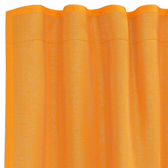 Gordijnen voile met roedezakken 2 st oranje 5