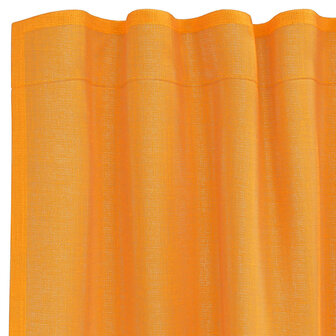 Gordijnen voile met roedezakken 2 st oranje 5