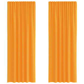 Gordijnen voile met roedezakken 2 st oranje 2